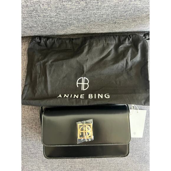 NEW Anine Bing Elly Crossbody bag in black NWT - Picture 10 of 13